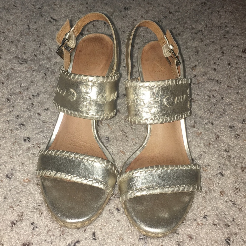 Jack Roger Wedges - Platinum color